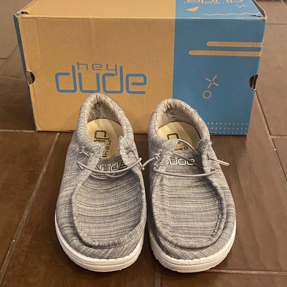Hey Dude Light Gray Slip-On Shoes